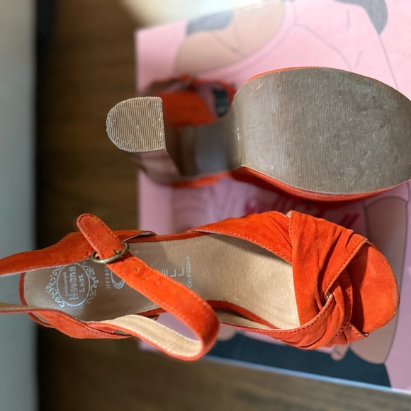 Jeffrey Campbell Donna’s Bold Orange Platform Heels - Picture 6 of 6